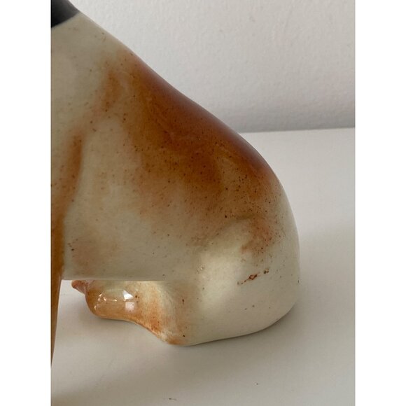 Hound Dog Vintage Glazed Ceramic Sitting Figurine Unmarked 7 Inches - Picture 8 of 16